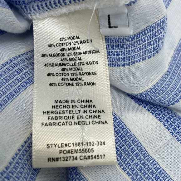 Cloth & Stone for Anthropologie Striped Ruffle Neck Tank - Picture 4 of 4